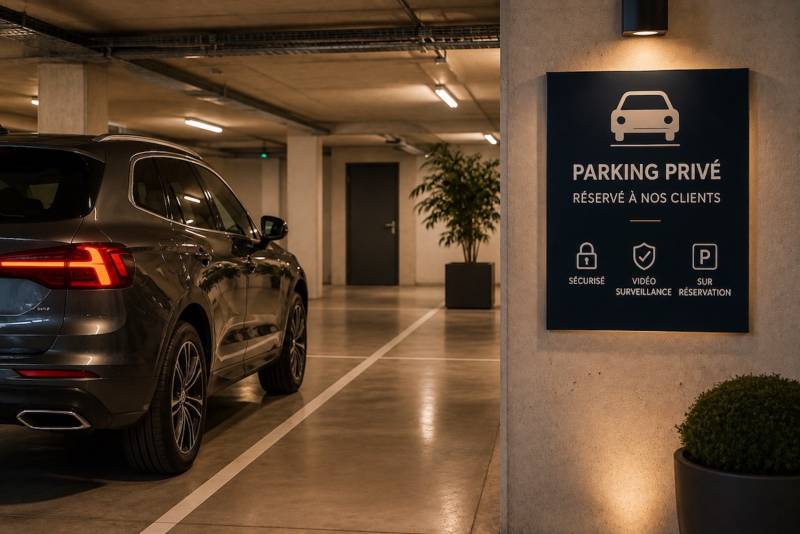 Un parking privé à Sète, pensé pour votre confort pendant votre séjour aux Clés Secrètes